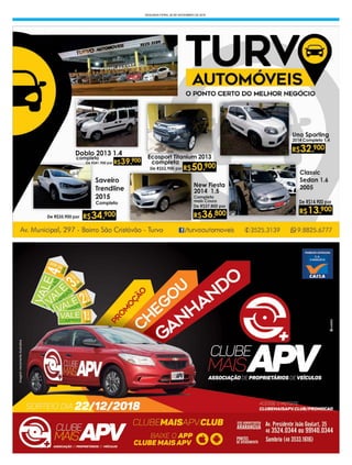 SEGUNDA-FEIRA, 26 DE NOVEMBRO DE 2018
 