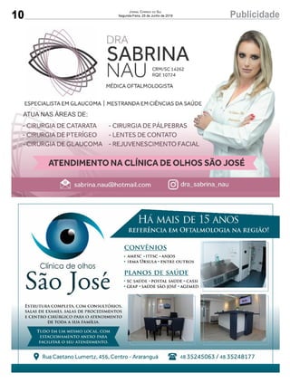 10 PublicidadeJornal Correio do Sul
Segunda-Feira, 25 de Junho de 2018
 