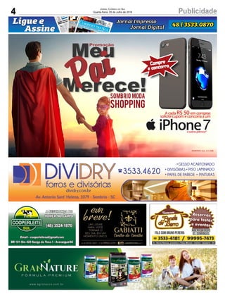 4 PublicidadeJornal Correio do Sul
Quarta-Feira, 25 de Julho de 2018
 