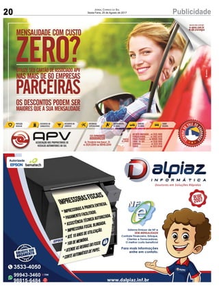 20 PublicidadeJornal Correio do Sul
Sexta-Feira, 25 de Agosto de 2017
 