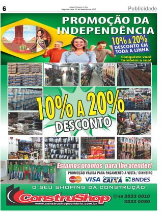 6 PublicidadeJornal Correio do Sul
Segunda-Feira, 25 de Setembro de 2017
 