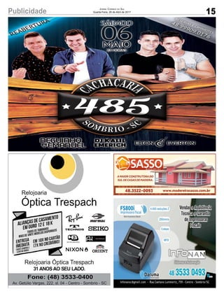 15Publicidade Jornal Correio do Sul
Quarta-Feira, 26 de Abril de 2017
 