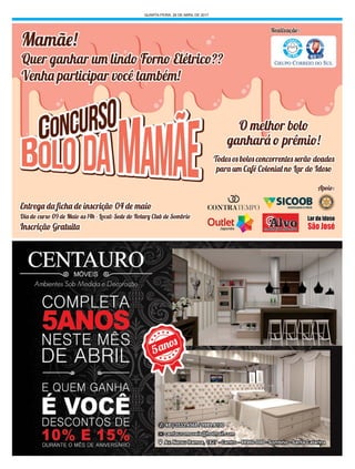 QUARTA-FEIRA, 26 DE ABRIL DE 2017
 