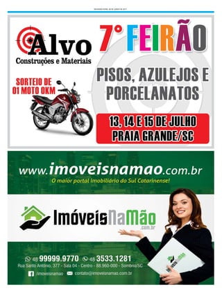 SEGUNDA-FEIRA, 26 DE JUNHO DE 2017
 