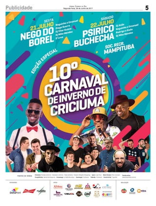 5Publicidade Jornal Correio do Sul
Segunda-Feira, 26 de Junho de 2017
 