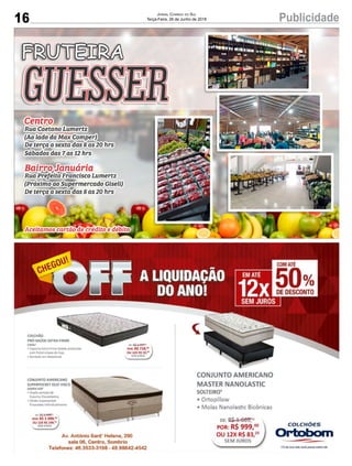 16 PublicidadeJornal Correio do Sul
Terça-Feira, 26 de Junho de 2018
 