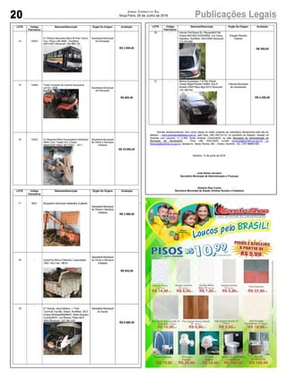 20 Publicações LegaisJornal Correio do Sul
Terça-Feira, 26 de Junho de 2018
 