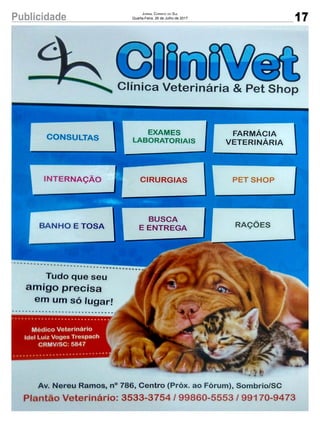 17Publicidade Jornal Correio do Sul
Quarta-Feira, 26 de Julho de 2017
 