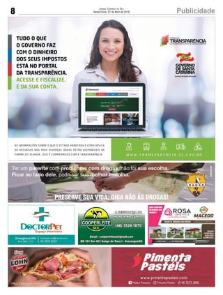 8 PublicidadeJornal Correio do Sul
Sexta-Feira, 27 de Abril de 2018
 