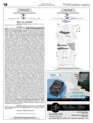 18 Publicações LegaisJornal Correio do Sul
Quarta-Feira, 27 de Junho de 2018
 