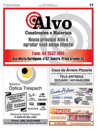 17Publicidade Jornal Correio do Sul
Quarta-Feira, 27 de Setembro de 2017
 