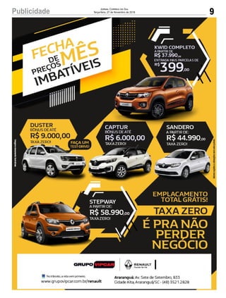 9Publicidade Jornal Correio do Sul
Terça-feira, 27 de Novembro de 2018
 