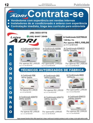 12 PublicidadeJornal Correio do Sul
Terça-Feira, 27 de dezembro de 2016
 