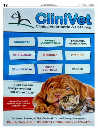 12 PublicidadeJornal Correio do Sul
Terça-Feira, 28 de Março de 2017
 