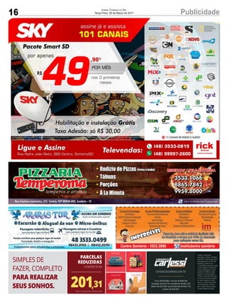 16 PublicidadeJornal Correio do Sul
Terça-Feira, 28 de Março de 2017
 