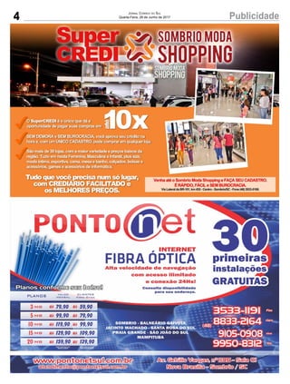 4 PublicidadeJornal Correio do Sul
Quarta-Feira, 28 de Junho de 2017
 