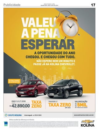 17Publicidade Jornal Correio do Sul
Quinta-Feira, 28 de Junho de 2018
 