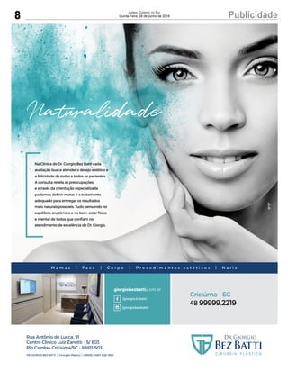 8 PublicidadeJornal Correio do Sul
Quinta-Feira, 28 de Junho de 2018
 