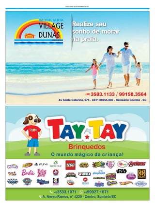 TERÇA-FEIRA, 28 DE NOVEMBRO DE 2017
 