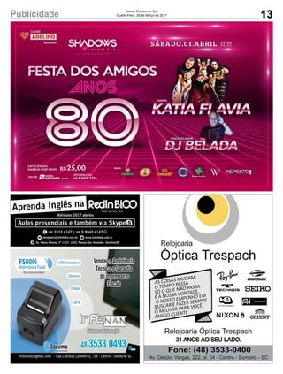 13Publicidade Jornal Correio do Sul
Quarta-Feira, 29 de Março de 2017
 