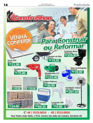 14 PublicidadeJornal Correio do Sul
Quarta-Feira, 29 de Março de 2017
 