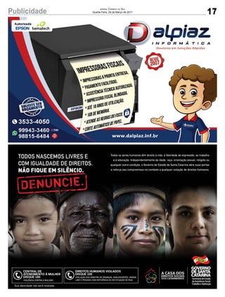 17Publicidade Jornal Correio do Sul
Quarta-Feira, 29 de Março de 2017
 