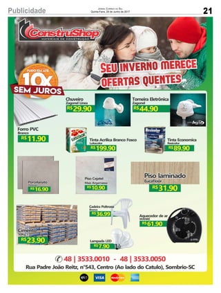 21Publicidade Jornal Correio do Sul
Quinta-Feira, 29 de Junho de 2017
 