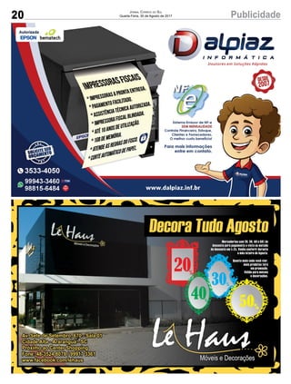 20 PublicidadeJornal Correio do Sul
Quarta-Feira, 30 de Agosto de 2017
 