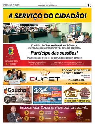13Publicidade Jornal Correio do Sul
Segunda-Feira, 30 de Outubro de 2017
 