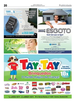 20 PublicidadeJornal Correio do Sul
Sexta-feira, 30 de Novembro de 2018
 