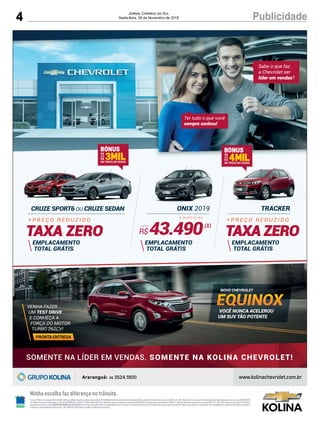 4 PublicidadeJornal Correio do Sul
Sexta-feira, 30 de Novembro de 2018
 