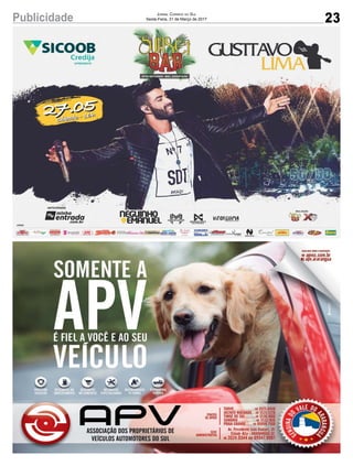 23Publicidade Jornal Correio do Sul
Sexta-Feira, 31 de Março de 2017
 