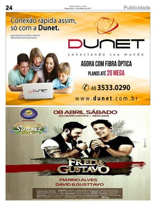 24 PublicidadeJornal Correio do Sul
Sexta-Feira, 31 de Março de 2017
 