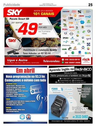 25Publicidade Jornal Correio do Sul
Quinta-Feira, 30 de Março de 2017
 