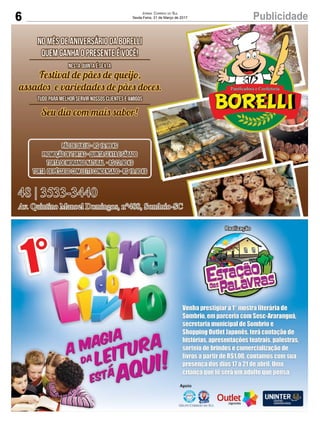 6 PublicidadeJornal Correio do Sul
Sexta-Feira, 31 de Março de 2017
 