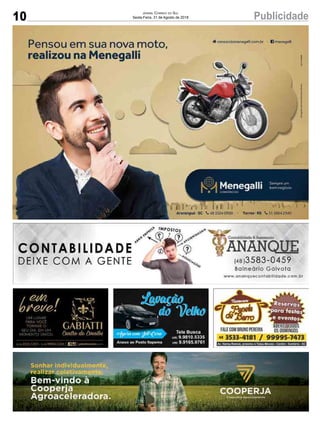 10 PublicidadeJornal Correio do Sul
Sexta-Feira, 31 de Agosto de 2018
 