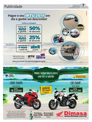 Publicidade 7CORREIO DO SUL
Segunda-feira,
12 de janeiro de 2015
 