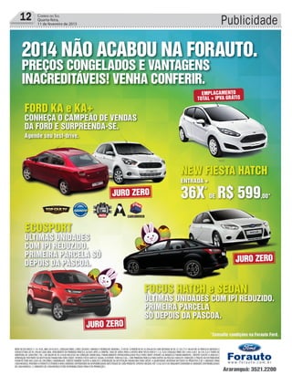 12 Correio do Sul
Quarta-feira,
11 de fevereiro de 2015 Publicidade
 