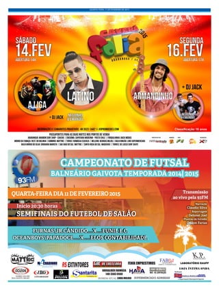 QUARTA-FEIRA, 11 DE FEVEREIRO DE 2015
 