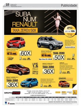 10 Correio do Sul
Quinta-feira,
19 de fevereiro de 2015 Publicidade
 