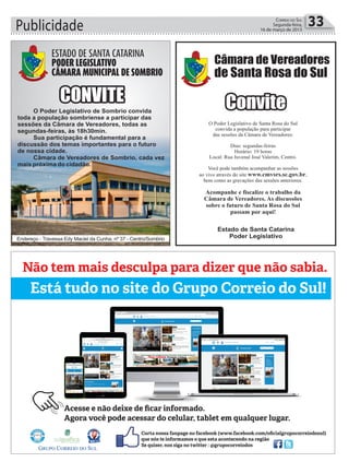 Publicidade 33Correio do Sul
Segunda-feira,
16 de março de 2015
 