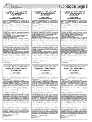 Publicações Legais16 Correio do Sul
Terça-feira,
17 de março de 2015
AVISO Nº 48/2015
INEXIGIBILIDADE DE LICITAÇÃO
O Município de Araranguá, pessoa jurídica de direito público com
sede na Rua Dr. Virgulino de Queiróz, 200, inscrito no CNPJ/MF
sob o 82.911.249/0001-13, torna público que inexigiu procedimento
licitatório conforme:
Procedimento nº 48/2015– Inexigibilidade de Licitação
Objeto: Contratação de agenciadora exclusiva, para realização de
show artístico musical em praça pública do grupo OS BERTUSSI,
com duração aproximada de 1h30min; no dia 10 de Abril de 2015,
para animação do evento “ III ARARANGUAFEST”, comemorativo
às festividades de emancipação político-administrativa do Município
de Araranguá.
Contratado: ILAM – Instituto Livre de Aprendizagem Musical LTDA
ME, pessoa jurídica de direito privado inscrita no CNPJ/MF nº.
10.217.459/0001-03.
Valor da Contratação: R$ 7.500,00 (Sete mil e quinhentos reais)
Dotação Orçamentária: 01.04.2004.3390001.33903923
Homologação: 17 de março de 2015.
Justificativa: A escolha para contratação direta do grupo Os Bertussi
para realização de show musical em comemoração às festividades
de emancipação político-administrativa do Município de Araranguá,
que se realizará em praça pública entre os dias 10 de Abril de 2015
e 12 de Abril de 2015, fundamentalmente, por ser consagrada pela
opinião pública e critica especializada, sendo muito conhecido pelos
showsquerealizagozandodeexcelenteconceitoeaceitaçãopopular
na região de Araranguá. Não paira nenhuma dúvida que o grupo Os
Bertussi possui reputação, experiência e conhecimento compatíveis
com a dimensão do evento que se propõe aAdministração Municipal
realizar aos munícipes de Araranguá, para comemoração de sua
emancipação político-administrativa.
A própria Lei de Licitações se preocupou prevendo a contratação de
artistassemrealizaçãodecertamelicitatório,jáqueacontrataçãoleva
em conta a qualidade intelectual do prestador e, não o preço em si.
Base Legal: Artigo 25, III, da Lei Federal nº. 8.666/93 que prevê a
inexigibilidadedelicitaçãoparacontrataçãodeprofissionaldequalquer
setorartístico,diretamenteouatravésdeempresárioexclusivo,desde
que consagrado pela critica especializada ou pela opinião pública.
Araranguá, SC, 16 de março de 2015.
Sandro Roberto Maciel
Prefeito Municipal
AVISO Nº 50/2015
INEXIGIBILIDADE DE LICITAÇÃO
O Município de Araranguá, pessoa jurídica de direito público com
sede na Rua Dr. Virgulino de Queiróz, 200, inscrito no CNPJ/MF
sob o 82.911.249/0001-13, torna público que inexigiu procedimento
licitatório conforme:
Procedimento nº 50/2015– Inexigibilidade de Licitação
Objeto: Contratação de agenciadora exclusiva, para realização de
show artístico musical em praça pública da banda musical BLACK
BULL BAND COUNTRY ROCK, com duração aproximada de
1h30min; no dia 11 de Abril de 2015, para animação do evento “III
ARARANGUAFEST”,comemorativoàsfestividadesdeemancipação
político-administrativa do Município de Araranguá.
Contratado: Mc Behenck Eventos e Promoções LTDA ME, pessoa
jurídicadedireitoprivadoinscritanoCNPJ/MFnº.16.692.249/0001-42
Valor da Contratação: R$ 3.500,00 (Três mil e quinhentos reais)
Dotação Orçamentária: 01.04.2004.3390001.33903923
Homologação: 17 de março de 2015.
Justificativa: A escolha para contratação direta da banda Black
Bull Band Country Rock para realização de show musical em
comemoraçãoàsfestividadesdeemancipaçãopolítico-administrativa
do Município de Araranguá, que se realizará em praça pública entre
os dias 10 deAbril de 2015 e 12 deAbril de 2015, fundamentalmente,
porserconsagradapelaopiniãopúblicaecriticaespecializada,sendo
muito conhecido pelos shows que realiza gozando de excelente
conceito e aceitação popular na região de Araranguá. Não paira
nenhuma dúvida que a banda Black Bull Band Country Rock possui
reputação,experiênciaeconhecimentocompatíveiscomadimensão
do evento que se propõe a Administração Municipal realizar aos
munícipes de Araranguá, para comemoração de sua emancipação
político-administrativa.
A própria Lei de Licitações se preocupou prevendo a contratação de
artistassemrealizaçãodecertamelicitatório,jáqueacontrataçãoleva
em conta a qualidade intelectual do prestador e, não o preço em si.
Base Legal: Artigo 25, III, da Lei Federal nº. 8.666/93 que prevê a
inexigibilidadedelicitaçãoparacontrataçãodeprofissionaldequalquer
setorartístico,diretamenteouatravésdeempresárioexclusivo,desde
que consagrado pela critica especializada ou pela opinião pública.
Araranguá, SC, 16 de março de 2015.
Sandro Roberto Maciel
Prefeito Municipal
AVISO Nº 52/2015
INEXIGIBILIDADE DE LICITAÇÃO
O Município de Araranguá, pessoa jurídica de direito público com
sede na Rua Dr. Virgulino de Queiróz, 200, inscrito no CNPJ/MF
sob o 82.911.249/0001-13, torna público que inexigiu procedimento
licitatório conforme:
Procedimento nº 52/2015– Inexigibilidade de Licitação
Objeto: Contratação de agenciadora exclusiva, para realização
de show artístico musical em praça pública da trio artístico TRIO
PARADA DURA, com duração aproximada de 1h30min; no dia 12
deAbril de 2015, para animação do evento “IIIARARANGUAFEST”,
comemorativoàsfestividadesdeemancipaçãopolítico-administrativa
do Município de Araranguá.
Contratado: |Rita Carvalho Promoções Artísticas LTDA, pessoa
jurídicadedireitoprivadoinscritanoCNPJ/MFnº.38.970.943/0001-10.
Valor da Contratação: R$ 40.000,00 (Quarenta mil reais)
Dotação Orçamentária: 01.04.2004.3390001.33903923
Homologação: 17 de março de 2015.
Justificativa: A escolha para contratação direta do trio artístico Trio
Parada Dura para realização de show musical em comemoração
às festividades de emancipação político-administrativa do Município
de Araranguá, que se realizará em praça pública entre os dias 10
de Abril de 2015 e 12 de Abril de 2015, fundamentalmente, por ser
consagrado pela opinião pública e critica especializada, sendo muito
conhecido pelos shows que realiza gozando de excelente conceito e
aceitaçãopopularnaregiãodeAraranguá.Nãopairanenhumadúvida
que o trio artísticoTrio Parada Dura, possui reputação, experiência e
conhecimentocompatíveiscomadimensãodoeventoquesepropõe
aAdministraçãoMunicipalrealizaraosmunícipesdeAraranguá,para
comemoração de sua emancipação político-administrativa.
Aprópria Lei de Licitações se preocupou prevendo a contratação de
artistassemrealizaçãodecertamelicitatório,jáqueacontrataçãoleva
em conta a qualidade intelectual do prestador e, não o preço em si.
Base Legal: Artigo 25, III, da Lei Federal nº. 8.666/93 que prevê
a inexigibilidade de licitação para contratação de profissional de
qualquer setor artístico, diretamente ou através de empresário
exclusivo, desde que consagrado pela critica especializada ou pela
opinião pública.
Araranguá, SC, 16 de março de 2015.
Sandro Roberto Maciel
Prefeito Municipal
AVISO Nº 49/2015
INEXIGIBILIDADE DE LICITAÇÃO
O Município de Araranguá, pessoa jurídica de direito público com
sede na Rua Dr. Virgulino de Queiróz, 200, inscrito no CNPJ/MF
sob o 82.911.249/0001-13, torna público que inexigiu procedimento
licitatório conforme:
Procedimento nº 49/2015– Inexigibilidade de Licitação
Objeto: Contratação de agenciadora exclusiva, para realização de
show artístico musical em praça pública do grupo THE FEVERS,
com duração aproximada de 1h30min; no dia 10 de Abril de 2015,
para animação do evento “ III ARARANGUAFEST”, comemorativo
às festividades de emancipação político-administrativa do Município
de Araranguá.
Contratado:RiomarEventusRealizaçõesArtísticasLTDAME,pessoa
jurídicadedireitoprivadoinscritanoCNPJ/MFnº. 29.905.767/001-41
Valor da Contratação: R$ 18.000,00 (Dezoito mil reais)
Dotação Orçamentária: 01.04.2004.3390001.33903923
Homologação: 17 de março de 2015.
Justificativa: A escolha para contratação direta do grupo The Fevers
para realização de show musical em comemoração às festividades
de emancipação político-administrativa do Município de Araranguá,
que se realizará em praça pública entre os dias 10 de Abril de 2015
e 12 de Abril de 2015, fundamentalmente, por ser consagrada pela
opinião pública e critica especializada, sendo muito conhecido pelos
showsquerealizagozandodeexcelenteconceitoeaceitaçãopopular
na região deAraranguá. Não paira nenhuma dúvida que o grupo The
Fevers possui reputação, experiência e conhecimento compatíveis
com a dimensão do evento que se propõe aAdministração Municipal
realizar aos munícipes de Araranguá, para comemoração de sua
emancipação político-administrativa.
A própria Lei de Licitações se preocupou prevendo a contratação de
artistassemrealizaçãodecertamelicitatório,jáqueacontrataçãoleva
em conta a qualidade intelectual do prestador e, não o preço em si.
Base Legal: Artigo 25, III, da Lei Federal nº. 8.666/93 que prevê a
inexigibilidadedelicitaçãoparacontrataçãodeprofissionaldequalquer
setorartístico,diretamenteouatravésdeempresárioexclusivo,desde
que consagrado pela critica especializada ou pela opinião pública.
Araranguá, SC, 16 de março de 2015.
Sandro Roberto Maciel
Prefeito Municipal
AVISO Nº 51/2015
INEXIGIBILIDADE DE LICITAÇÃO
O Município de Araranguá, pessoa jurídica de direito público com
sede na Rua Dr. Virgulino de Queiróz, 200, inscrito no CNPJ/MF
sob o 82.911.249/0001-13, torna público que inexigiu procedimento
licitatório conforme:
Procedimento nº 51/2015– Inexigibilidade de Licitação
Objeto: Contratação de agenciadora exclusiva, para realização de
show artístico musical em praça pública da grupo musical PAPAS
DA LINGUA, com duração aproximada de 1h30min; no dia 11 de
Abril de 2015, para animação do evento “III ARARANGUAFEST”,
comemorativoàsfestividadesdeemancipaçãopolítico-administrativa
do Município de Araranguá.
Contratado: Papas da Língua Grupo Musical LTDA EPP, pessoa
jurídicadedireitoprivadoinscritanoCNPJ/MFnº.06.064.807/0001-74
Valor da Contratação: R$ 23.500,00 (Vinte e três mil e quinhentos
reais)
Dotação Orçamentária: 01.04.2004.3390001.33903923
Homologação: 17 de março de 2015.
Justificativa: A escolha para contratação direta do grupo musical
Papasda Língua para realização de showmusicalemcomemoração
às festividades de emancipação político-administrativa do Município
de Araranguá, que se realizará em praça pública entre os dias 10
de Abril de 2015 e 12 de Abril de 2015, fundamentalmente, por ser
consagrado pela opinião pública e critica especializada, sendo muito
conhecido pelos shows que realiza gozando de excelente conceito e
aceitaçãopopularnaregiãodeAraranguá.Nãopairanenhumadúvida
que o grupo Black Papas da Lingua possui reputação, experiência e
conhecimentocompatíveiscomadimensãodoeventoquesepropõe
aAdministraçãoMunicipalrealizaraosmunícipesdeAraranguá,para
comemoração de sua emancipação político-administrativa.
A própria Lei de Licitações se preocupou prevendo a contratação de
artistassemrealizaçãodecertamelicitatório,jáqueacontrataçãoleva
em conta a qualidade intelectual do prestador e, não o preço em si.
Base Legal: Artigo 25, III, da Lei Federal nº. 8.666/93 que prevê a
inexigibilidadedelicitaçãoparacontrataçãodeprofissionaldequalquer
setorartístico,diretamenteouatravésdeempresárioexclusivo,desde
que consagrado pela critica especializada ou pela opinião pública.
Araranguá, SC, 16 de março de 2015.
Sandro Roberto Maciel
Prefeito Municipal
AVISO Nº 53/2015
INEXIGIBILIDADE DE LICITAÇÃO
O Município de Araranguá, pessoa jurídica de direito público com
sede na Rua Dr. Virgulino de Queiróz, 200, inscrito no CNPJ/MF
sob o 82.911.249/0001-13, torna público que inexigiu procedimento
licitatório conforme:
Procedimento nº 53/2015– Inexigibilidade de Licitação
Objeto: Contratação de agenciadora exclusiva, para realização
de show artístico musical em praça pública do grupo TCHE
BARBARIDADE, com duração aproximada de 1h30min; no dia 12
deAbril de 2015, para animação do evento “IIIARARANGUAFEST”,
comemorativoàsfestividadesdeemancipaçãopolítico-administrativa
do Município de Araranguá.
Contratado: Produshow Propaganda Publicidade e Eventos LTDA
ME , pessoa jurídica de direito privado inscrita no CNPJ/MF nº.
03.101.770/0001-19.
Valor da Contratação: R$ 12.000,00 (Doze mil reais)
Dotação Orçamentária: 01.04.2004.3390001.33903923
Homologação: 17 de março de 2015.
Justificativa: A escolha para contratação direta grupo musical Tchê
Barbaridade para realização de show musical em comemoração às
festividades de emancipação político-administrativa do Município de
Araranguá,queserealizaráempraçapúblicaentreosdias10deAbril
de2015e12deAbrilde2015,fundamentalmente,porserconsagrado
pela opinião pública e critica especializada, sendo muito conhecido
pelos shows que realiza gozando de excelente conceito e aceitação
popular na região de Araranguá. Não paira nenhuma dúvida que o
grupo musical Tchê Barbaridade, possui reputação, experiência e
conhecimentocompatíveiscomadimensãodoeventoquesepropõe
aAdministraçãoMunicipalrealizaraosmunícipesdeAraranguá,para
comemoração de sua emancipação político-administrativa.
A própria Lei de Licitações se preocupou prevendo a contratação de
artistassemrealizaçãodecertamelicitatório,jáqueacontrataçãoleva
em conta a qualidade intelectual do prestador e, não o preço em si.
Base Legal: Artigo 25, III, da Lei Federal nº. 8.666/93 que prevê a
inexigibilidadedelicitaçãoparacontrataçãodeprofissionaldequalquer
setorartístico,diretamenteouatravésdeempresárioexclusivo,desde
que consagrado pela critica especializada ou pela opinião pública.
Araranguá, SC, 16 de março de 2015.
Sandro Roberto Maciel
Prefeito Municipal
ESTADO DE SANTA CATARINA
PREFEITURA MUNICIPAL DE
ARARANGUÁ
ESTADO DE SANTA CATARINA
PREFEITURA MUNICIPAL DE
ARARANGUÁ
ESTADO DE SANTA CATARINA
PREFEITURA MUNICIPAL DE
ARARANGUÁ
ESTADO DE SANTA CATARINA
PREFEITURA MUNICIPAL DE
ARARANGUÁ
ESTADO DE SANTA CATARINA
PREFEITURA MUNICIPAL DE
ARARANGUÁ
ESTADO DE SANTA CATARINA
PREFEITURA MUNICIPAL DE
ARARANGUÁ
 