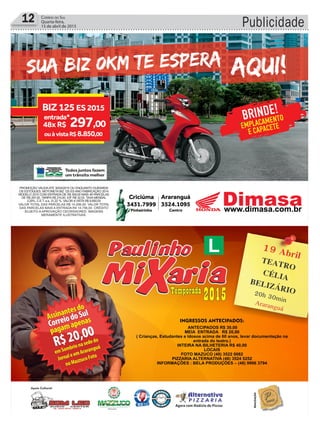 12 Correio do Sul
Quarta-feira,
15 de abril de 2015 Publicidade
 