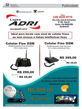 12 Correio do Sul
Segunda-feira,
27 de abril de 2015 Publicidade
 