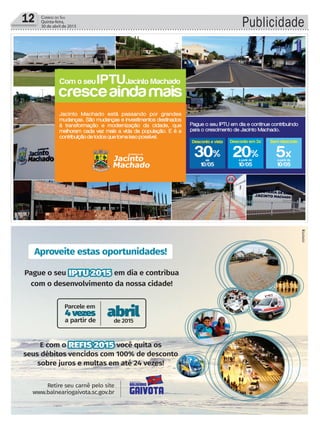 12 Correio do Sul
Quinta-feira,
30 de abril de 2015 Publicidade
 