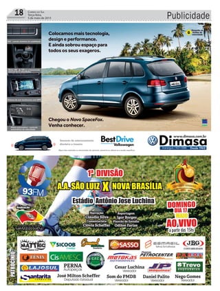 Publicidade18 Correio do Sul
Terça-feira,
5 de maio de 2015
 