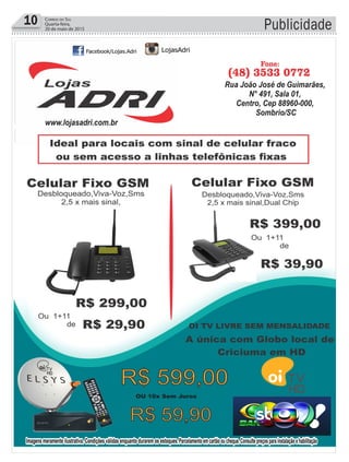 10 Correio do Sul
Quarta-feira,
20 de maio de 2015 Publicidade
 