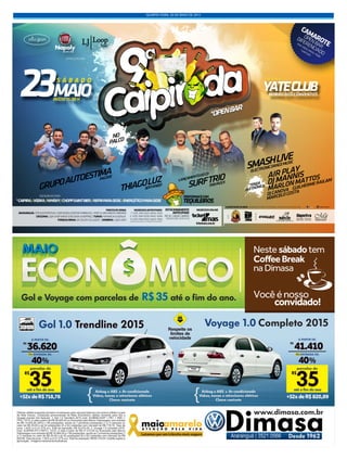 QUARTA-FEIRA, 20 DE MAIO DE 2015
 