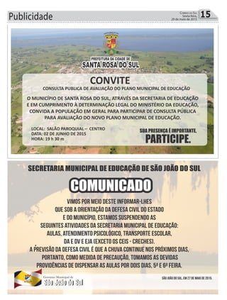 Publicidade 15Correio do Sul
Sexta-feira,
29 de maio de 2015
 