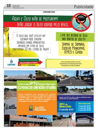 10 Correio do Sul
Quinta-feira,
18 de junho de 2015 Publicidade
 